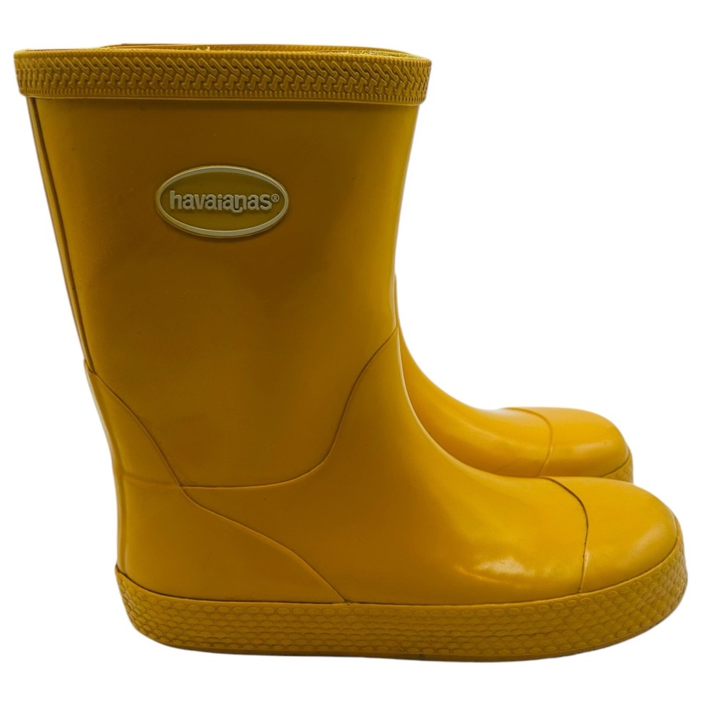 Kids Yellow Havaianas Size 2Y Slip-On Rainboot